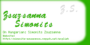 zsuzsanna simonits business card